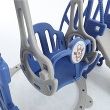 Load image into Gallery viewer, 3 in 1 Toddler Slide, Swing and Climber Playset with Basketball Hoop