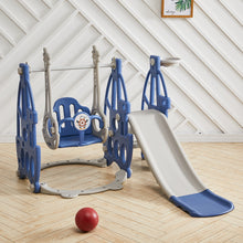 Load image into Gallery viewer, 3 in 1 Toddler Slide, Swing and Climber Playset with Basketball Hoop