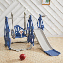 Load image into Gallery viewer, 3 in 1 Kids Swing and Slide Set Toddler Climber Playset Swing Sets & Playsets Living and Home Blue and Grey