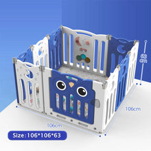Load image into Gallery viewer, Kids Safety Play Yard Blue Foldable Home Activity Center Play Yard Living and Home