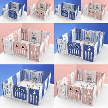 Load image into Gallery viewer, Kids Safety Play Yard Blue Foldable Home Activity Center Play Yard Living and Home