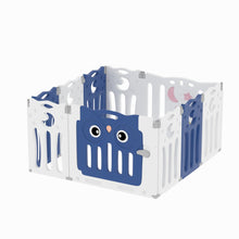 Load image into Gallery viewer, Kids Safety Play Yard Blue Foldable Home Activity Center Play Yard Living and Home