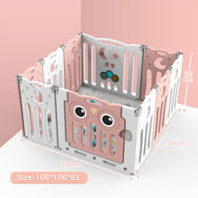 Load image into Gallery viewer, Kids Safety Play Yard Blue Foldable Home Activity Center Play Yard Living and Home