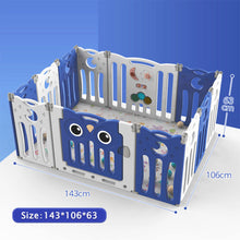 Load image into Gallery viewer, Kids Safety Play Yard Blue Foldable Home Activity Center Play Yard Living and Home