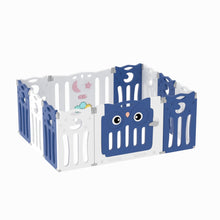 Load image into Gallery viewer, Kids Safety Play Yard Blue Foldable Home Activity Center Play Yard Living and Home