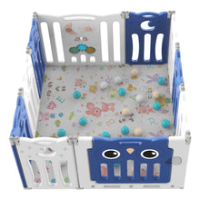 Load image into Gallery viewer, Kids Safety Play Yard Blue Foldable Home Activity Center Play Yard Living and Home