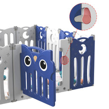 Load image into Gallery viewer, Kids Safety Play Yard Blue Foldable Home Activity Center Play Yard Living and Home