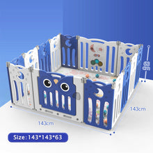 Load image into Gallery viewer, Kids Safety Play Yard Blue Foldable Home Activity Center Play Yard Living and Home