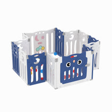 Load image into Gallery viewer, Kids Safety Play Yard Blue Foldable Home Activity Center Play Yard Living and Home