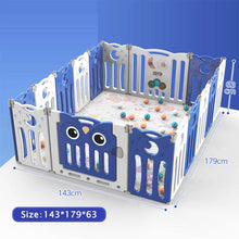 Load image into Gallery viewer, Kids Safety Play Yard Blue Foldable Home Activity Center Play Yard Living and Home