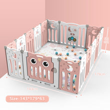 Load image into Gallery viewer, Kids Safety Play Yard Blue Foldable Home Activity Center Play Yard Living and Home