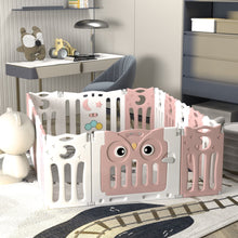 Load image into Gallery viewer, Kids Safety Play Yard Blue Foldable Home Activity Center Play Yard Living and Home 16 Panels Pink