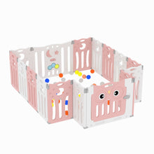 Load image into Gallery viewer, Kids Safety Play Yard Blue Foldable Home Activity Center Play Yard Living and Home
