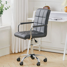 Load image into Gallery viewer, Mid Back Faux Leather with Chrome Base Living and Home Black