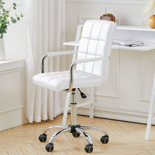 Load image into Gallery viewer, Mid Back Faux Leather with Chrome Base Living and Home White