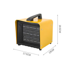 Load image into Gallery viewer, 2KW Yellow Portable Rectangle Air Heater Electric Garage Workshop Air Heater Freestanding Patio Heaters Living and Home