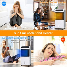 Load image into Gallery viewer, 2 in 1 White Air Cooler and Heater with LED Display and Remote control Portable Air Conditioners Living and Home
