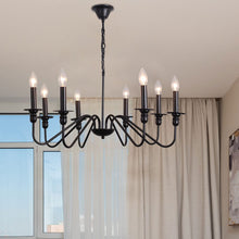 Load image into Gallery viewer, Vintage Style Candle Pendant Light Living and Home 8-Light