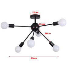 Load image into Gallery viewer, Premium 6-Light Ceiling Satellite Fixture with Iron Detailing Living and Home