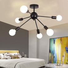 Load image into Gallery viewer, Premium 6-Light Ceiling Satellite Fixture with Iron Detailing Living and Home