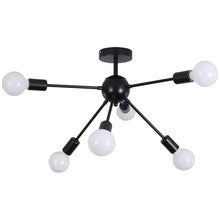 Load image into Gallery viewer, Premium 6-Light Ceiling Satellite Fixture with Iron Detailing Living and Home