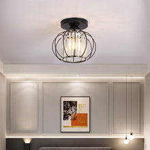 Load image into Gallery viewer, Metal Lantern Shape 1-Light Pendant Light Living and Home Black