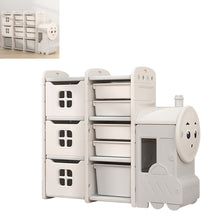 Load image into Gallery viewer, Cute Train Shape Toys Storage Rack for Kids Floor Standing