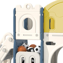 Load image into Gallery viewer, Kids Playset with Slide Basket Hoop Indoor Toddler Playground