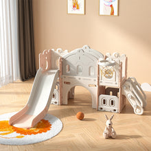 Load image into Gallery viewer, Kids Playset with Slide Basket Hoop Indoor Toddler Playground