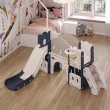 Load image into Gallery viewer, Kids Playset with Slide Basket Hoop Indoor Toddler Playground Living and Home