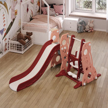 Load image into Gallery viewer, 4-in-1 Toddler Climber and Swing Set with Basketball Hoop Kids Swing and Slide Set for Indoor Outdoor Playground Living and Home