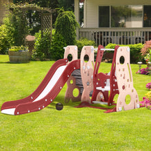 Load image into Gallery viewer, 4-in-1 Toddler Climber and Swing Set with Basketball Hoop Kids Swing and Slide Set for Indoor Outdoor Playground Living and Home