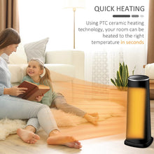 Load image into Gallery viewer, Intellectual Black Electric PTC Ceramic Heater with Remote Control Freestanding Patio Heaters Living and Home