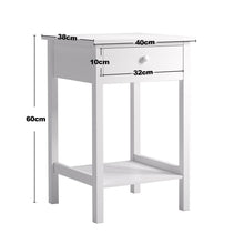 Load image into Gallery viewer, Elegant White Side Table with Eco-Friendly Design and Drawer Living and Home