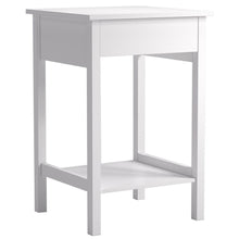 Load image into Gallery viewer, Elegant White Side Table with Eco-Friendly Design and Drawer Living and Home