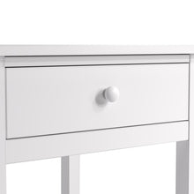 Load image into Gallery viewer, Elegant White Side Table with Eco-Friendly Design and Drawer Living and Home