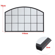 Load image into Gallery viewer, 43 Inch Arched Window Mirror Black Framed Wall Mirror Wall Mirrors Living and Home