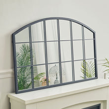 Load image into Gallery viewer, 43 Inch Arched Window Mirror Black Framed Wall Mirror Wall Mirrors Living and Home