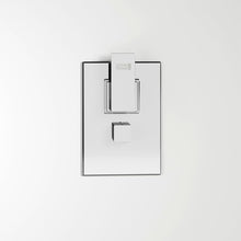 Load image into Gallery viewer, Sliver/Black Chrome Plated Square Concealed Showerhead and Handshower Mixer Set Shower Systems Living and Home