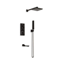 Load image into Gallery viewer, Chrome Square/Round Thermostatic Handshower and Showerhead Mixer Set Shower Systems Living and Home