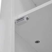 Load image into Gallery viewer, Slim White Tall Cabinet with Mirror Door