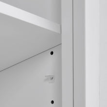 Load image into Gallery viewer, Slim White Tall Cabinet with Mirror Door