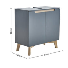 Load image into Gallery viewer, Grey Freestanding Under Sink Storage Cabitnet Living and Home