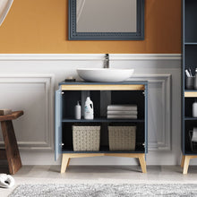 Load image into Gallery viewer, Grey Freestanding Under Sink Storage Cabitnet Living and Home