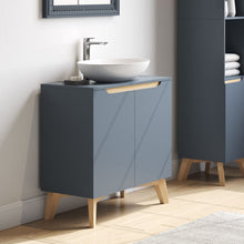 Load image into Gallery viewer, Grey Freestanding Under Sink Storage Cabitnet Living and Home