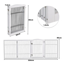Load image into Gallery viewer, 4-Panel Wooden Folding Pet Playpen Pet Playpens Living and Home