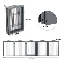Load image into Gallery viewer, 4-Panel Wooden Folding Pet Playpen Pet Playpens Living and Home