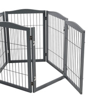 Load image into Gallery viewer, 4-Panel Wooden Folding Pet Playpen Pet Playpens Living and Home