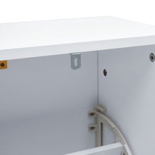 Load image into Gallery viewer, Flip Down Wood Shoe Cabinet in White