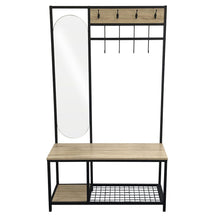 Load image into Gallery viewer, Coat Rack with Shoe Bench and Mirror Shelves & Racks Living and Home